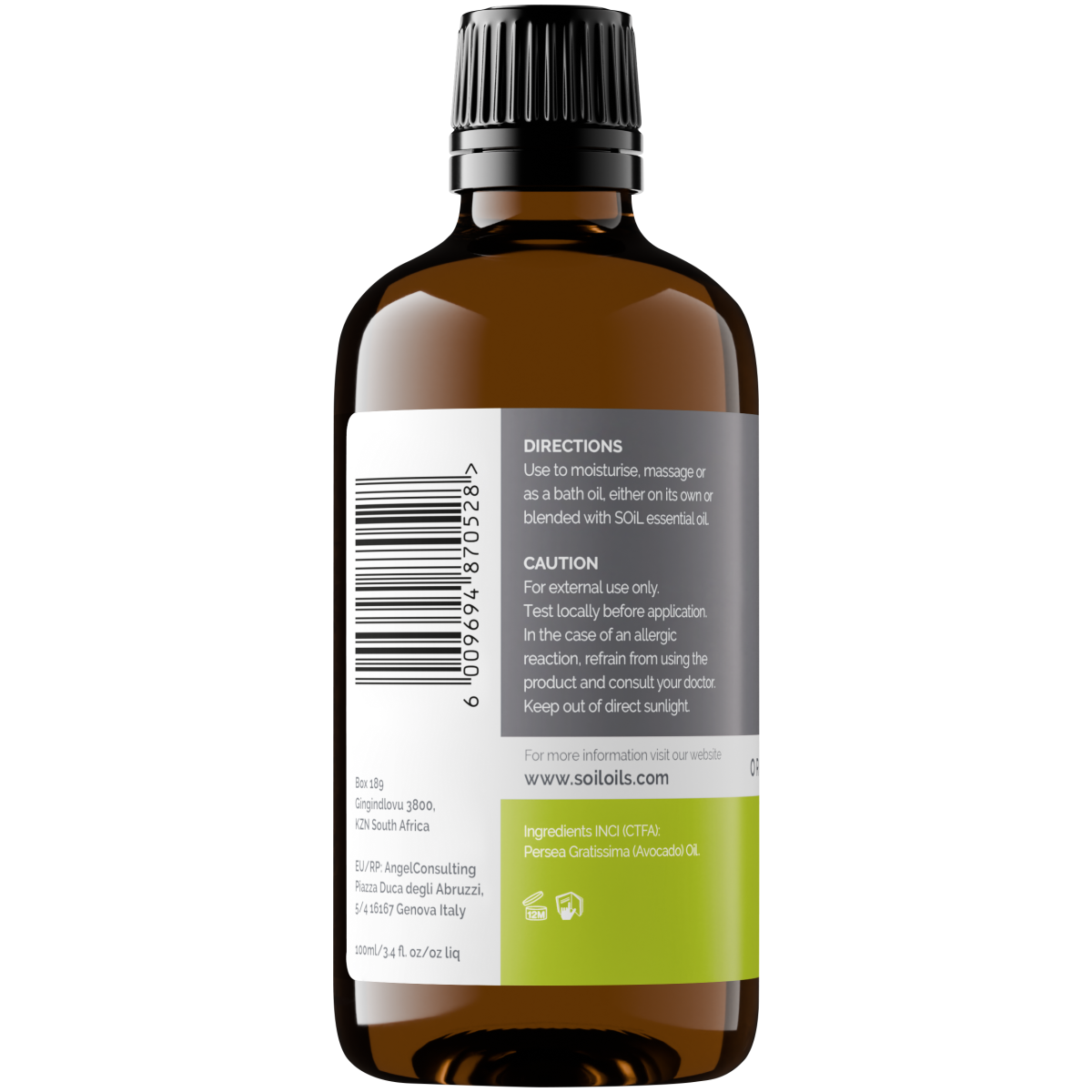 Organic Avocado Oil (Persia Grattissima) 100ml